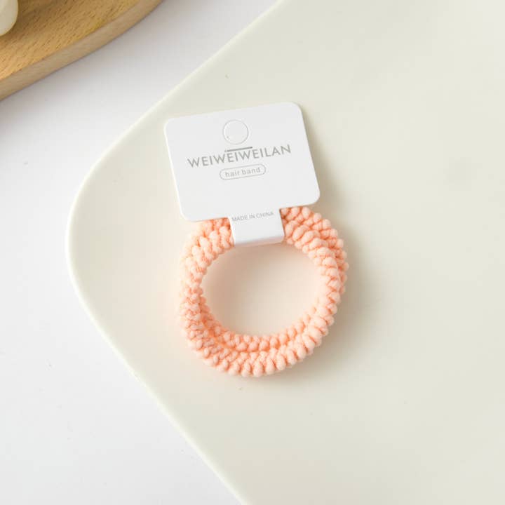 XO Fashion - Wholesale Hair Tie - HT5008 Solid Color Cute Missy Hair Tie 2/unit4
