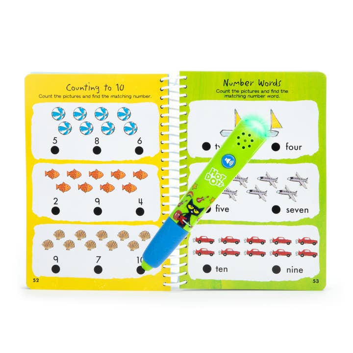 Learning Resources - Wholesale Baby & Toddler Book (0-2) - Hot Dots Pete the Cat Kindergarten Reading & Math Workbook2
