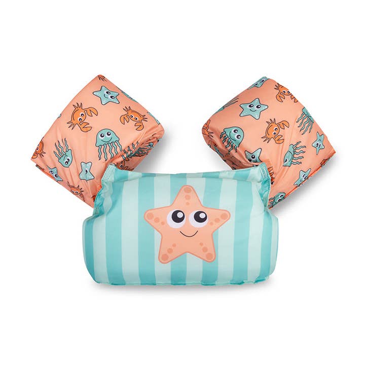 Puddle Jumper - Verde/Rosa - Bandas de Animales - 2/6 Años para venta al por mayor de Swim Essentials