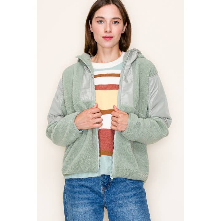 STACCATO - Wholesale Jacket - Women's - Hooded Zip-Up Fleece Long Sleeve Jacket