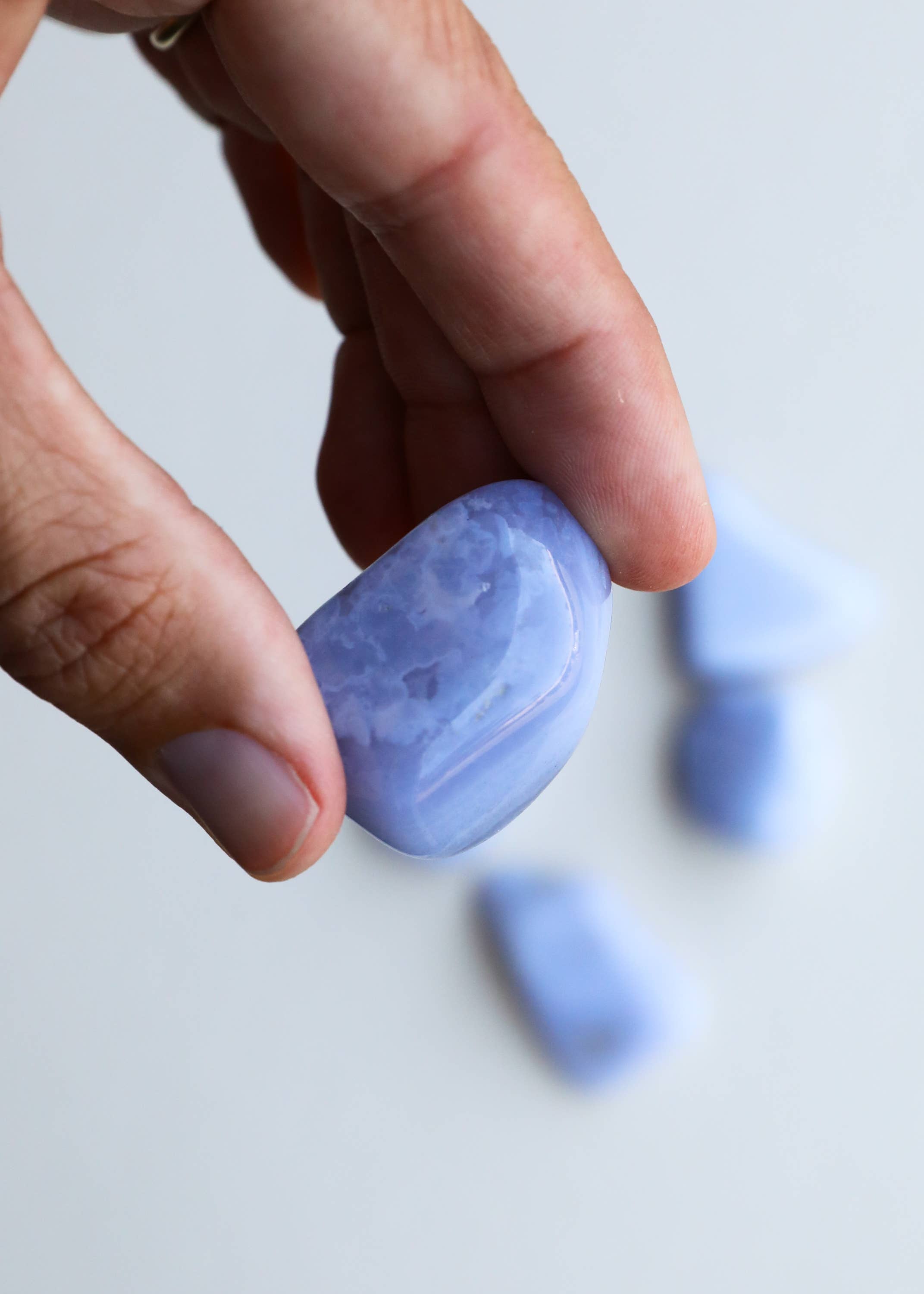 JaxKelly Candles - Wholesale Spiritual Stone/Crystal - Blue Chalcedony - Set of 10 Crystals1