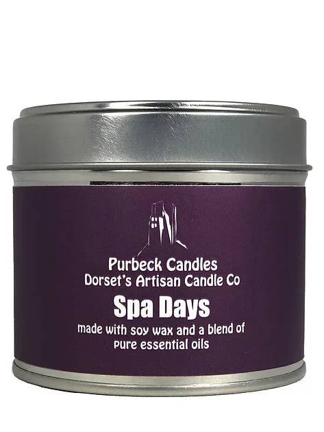 Signature Range Candle in a Tin - Spa Days for wholesale by Purbeck Candles