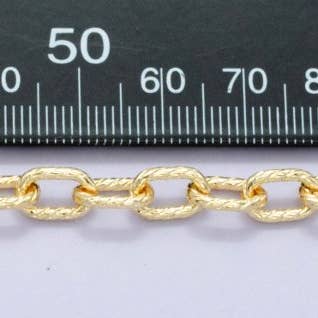 Aim Eternal - Wholesale Keychain - Women's - 24K Gold Filled 5-Inch Lined Paperclip Chain Bag Purse Charm Swivel Keychain Findings | WA-29021