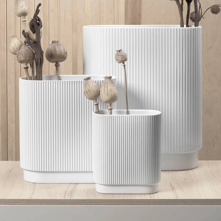 ART DECO Ceramic Oval Vases (Large) *2-3 MO Lead Time for wholesale by ASA Selection