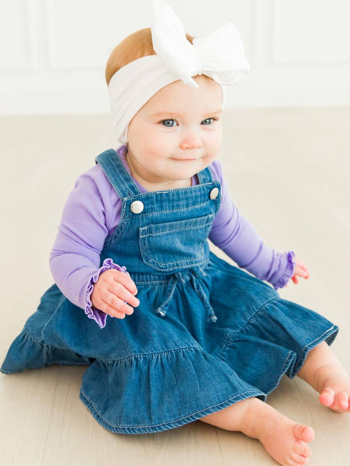 Blue Girls Light Wash Denim Overall Jumper Dress
for wholesale on Faire3