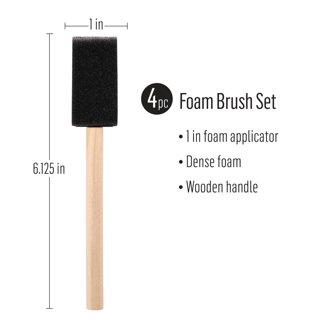 Plaid Crafts - Wholesale Paint/Wax Brush - FolkArt ® Foam Brush Set, 4-Piece2