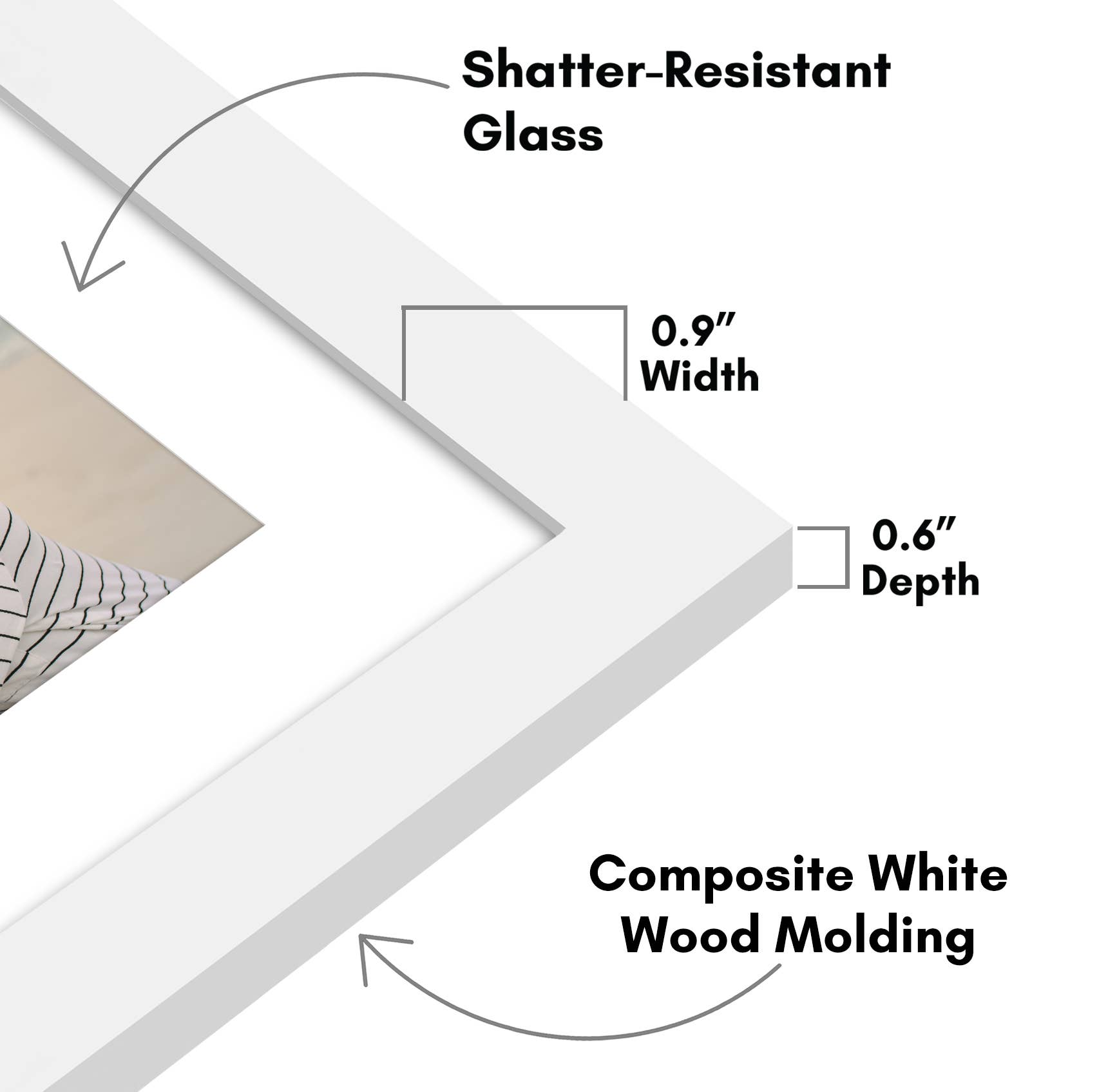 Americanflat - Wholesale Picture Frame - Americanflat Picture Frame with Mat Standard Molding70