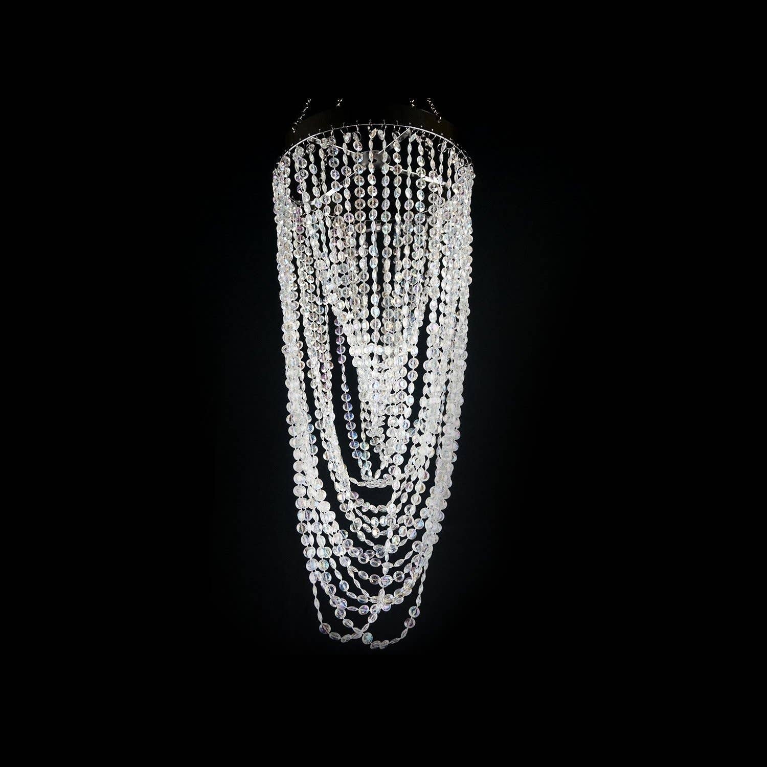 Decor N Beyond - Wholesale Chandelier/Hanging Light - 30" Iridescent Acrylic Spiral Wedding Chandelier Centerpiece