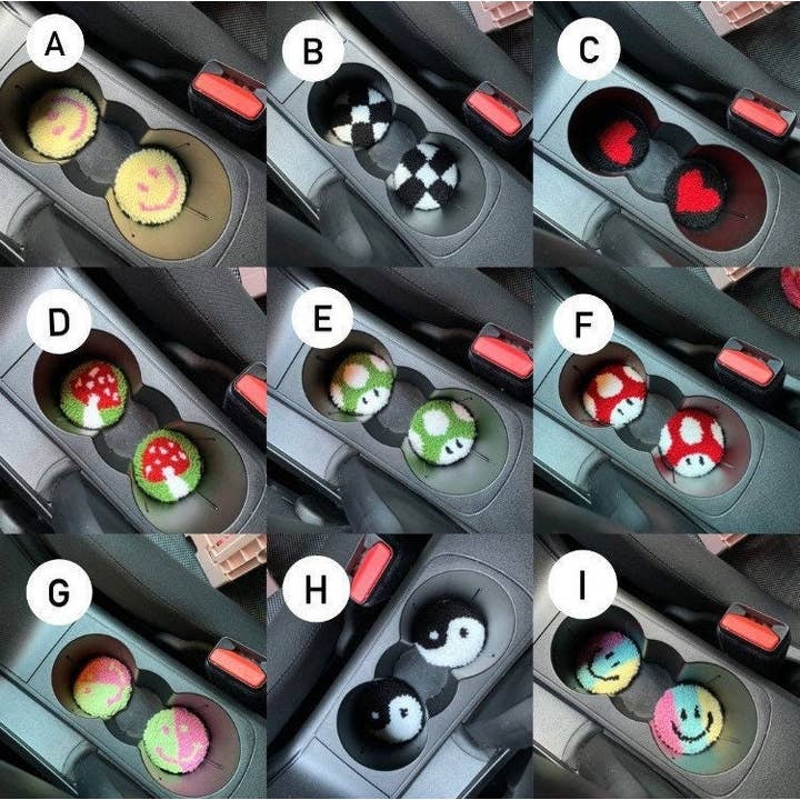 MUUDLAND - Venta al por mayor Posavasos para coche - Mujer - Juego de 2 posavasos para coche, decoración personalizada para coche, coche nuevo