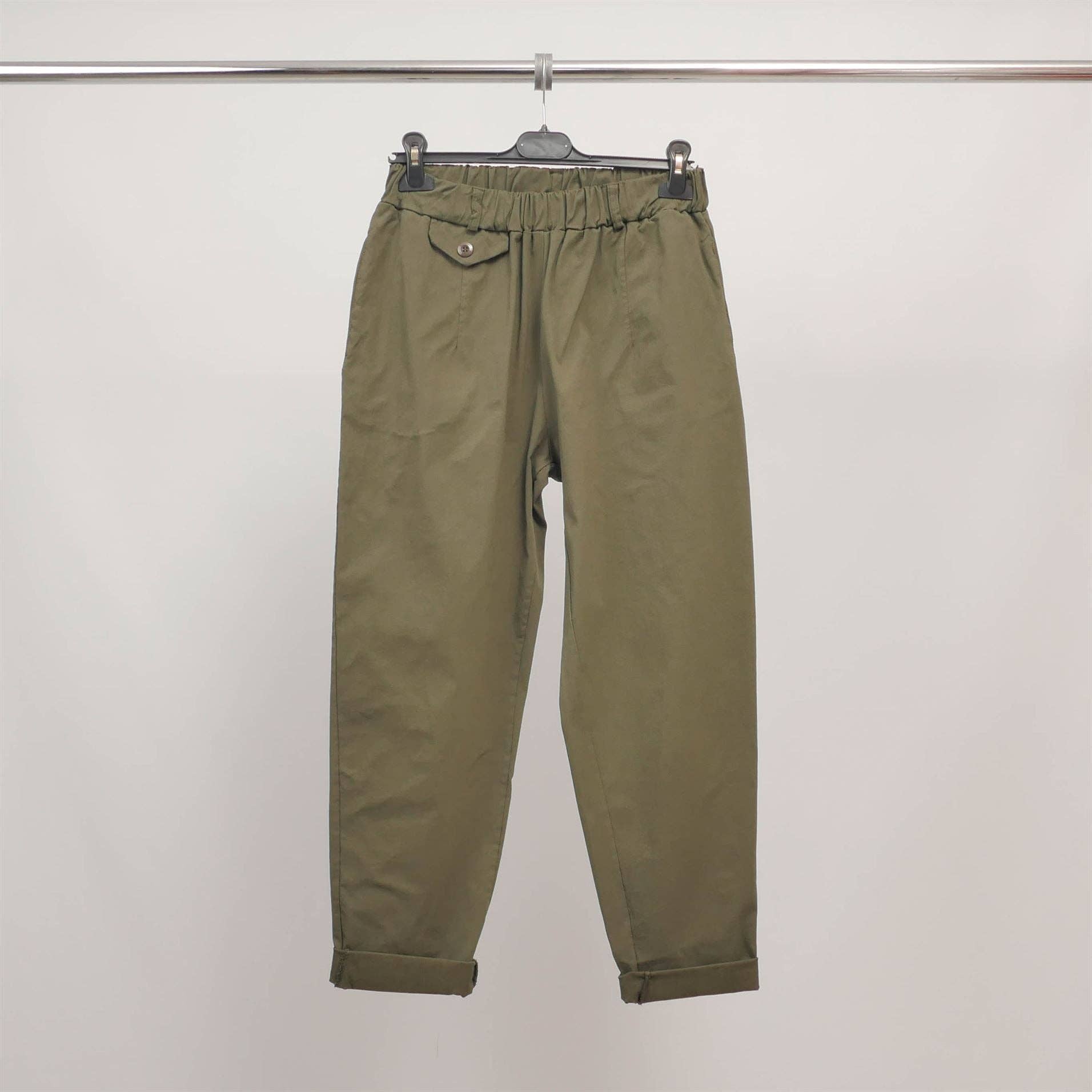 Cecile Wang - Wholesale Pants - Women's - Carrot pants with elastic waistband CVA823711-27