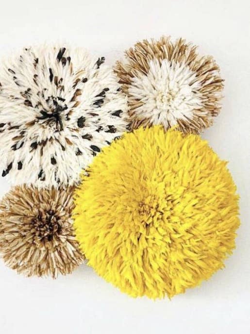 Sæt med 04 juju hatte hvid beige, gul og naturlig for engroshandel hos HOME DECOR FR