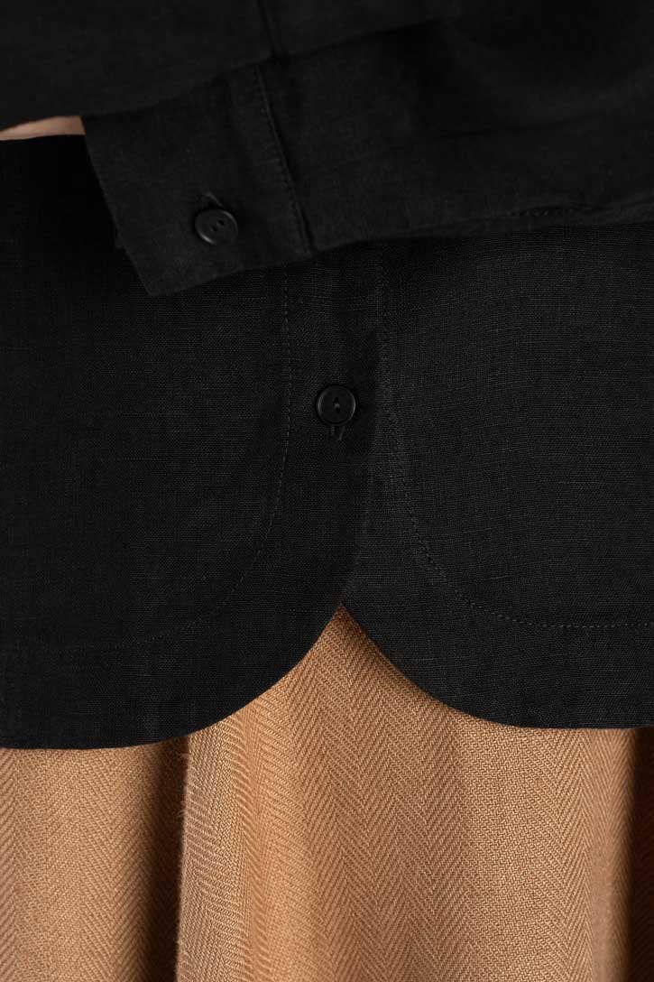 Son de Flor - Wholesale Button Down Shirt - Women's - Frida – Linen Shirt with Sharp Collar8