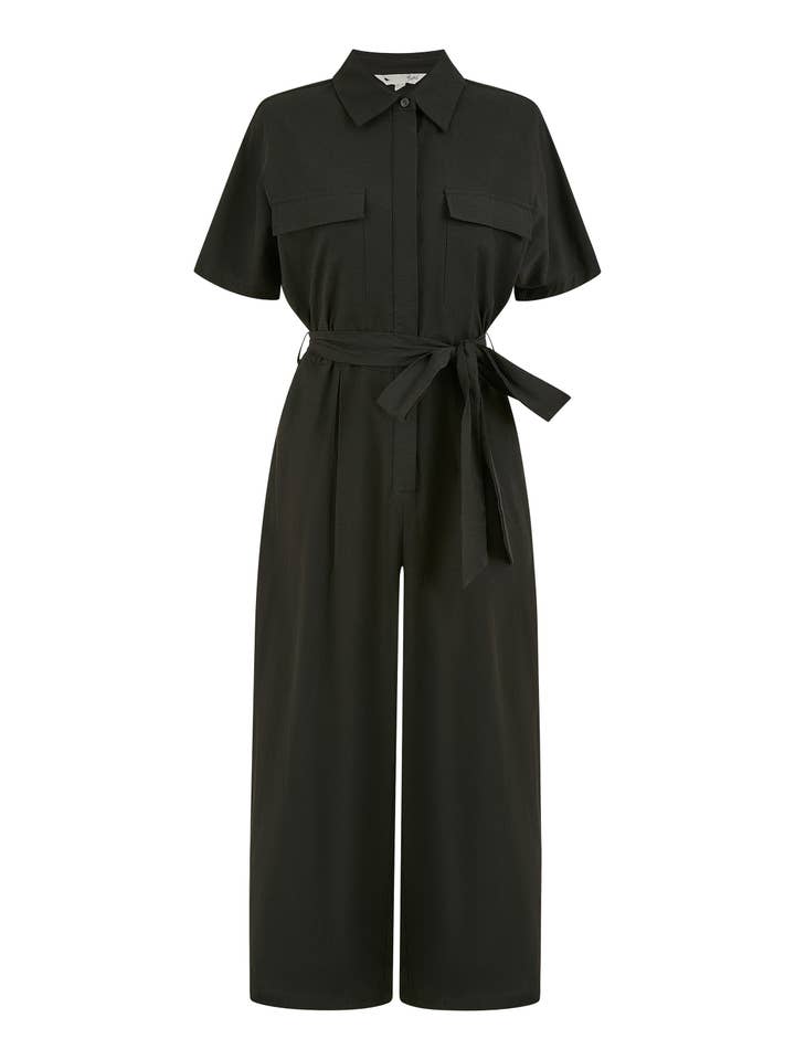 Yumi Black Utility Relaxed Fit Jumpsuit for wholesale on Faire3