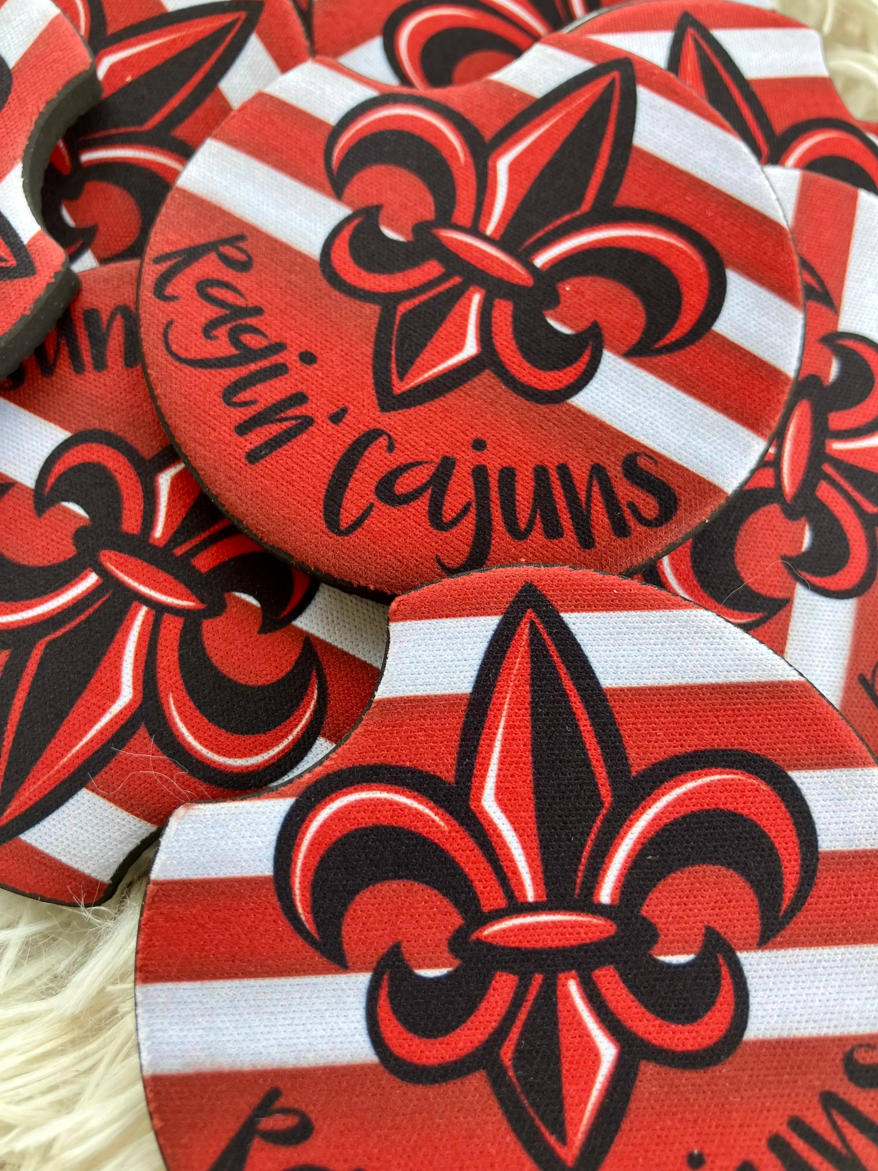 on the Bayou - Wholesale Car Coaster - Unisex - ragin’ Cajuns inspired car coaster set1