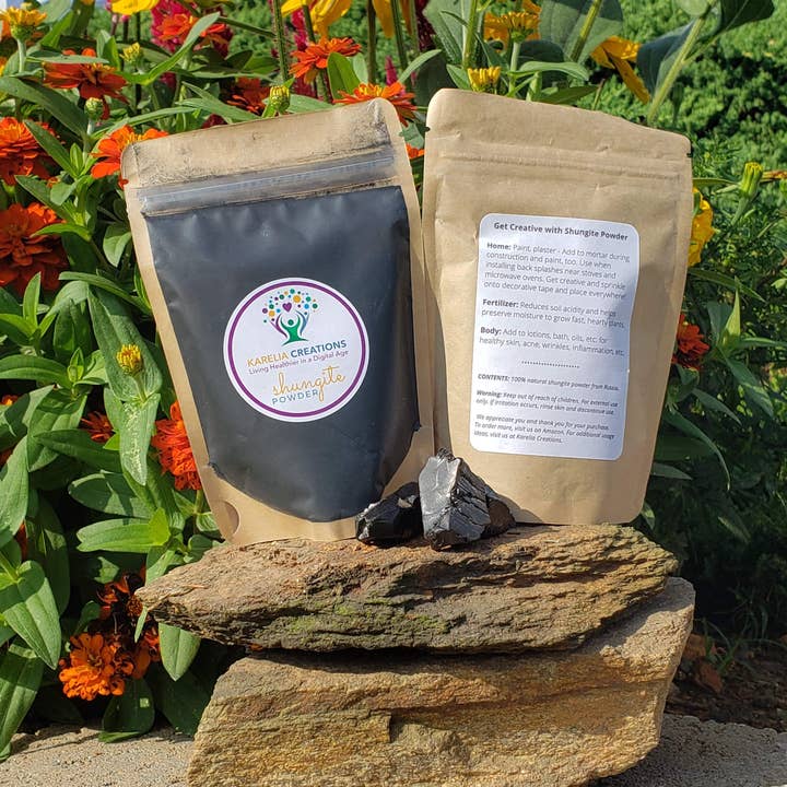 Karelia Creations - Wholesale Spiritual stone/crystal - Pure Shungite Powder | Authentic Organic | Skin Resin Plants6