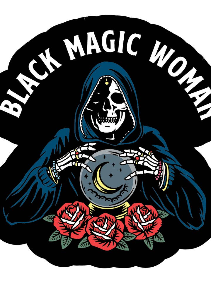 Black Magic Woman Sticker for wholesale by Last Call Co.