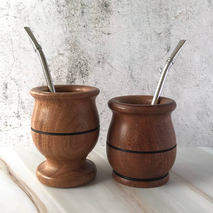 Wooden mate gourd & Bombilla set for wholesale by Matear