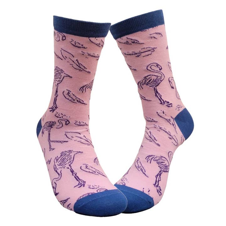 Chaussettes motif flamant rose de la marque Sock Panda (Adulte moyen) pour la vente par Sock Panda