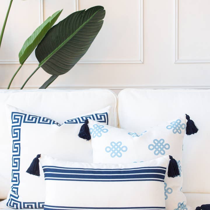 Hofdeco - Wholesale Throw Pillow Cover - Coastal Boho Indoor Outdoor Pillow Cover, Orient, Knot, Blue4