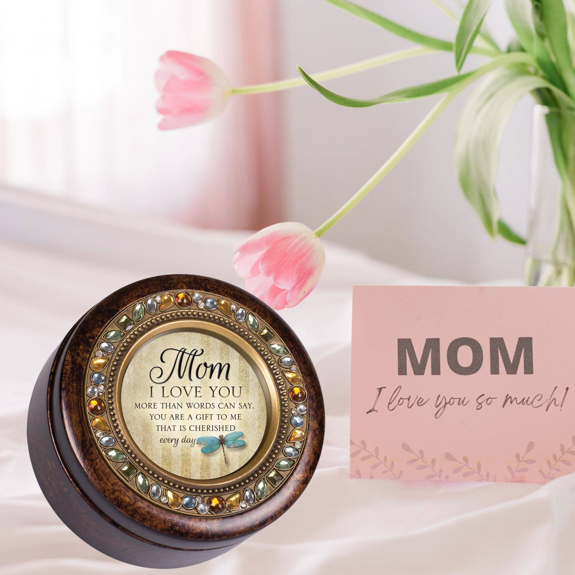 Dicksons - Vendita all'ingrosso Carillon - Bambini e neonati - Mom I Love You Every Day - Cofanetto portagioie in ambra con gioielli1