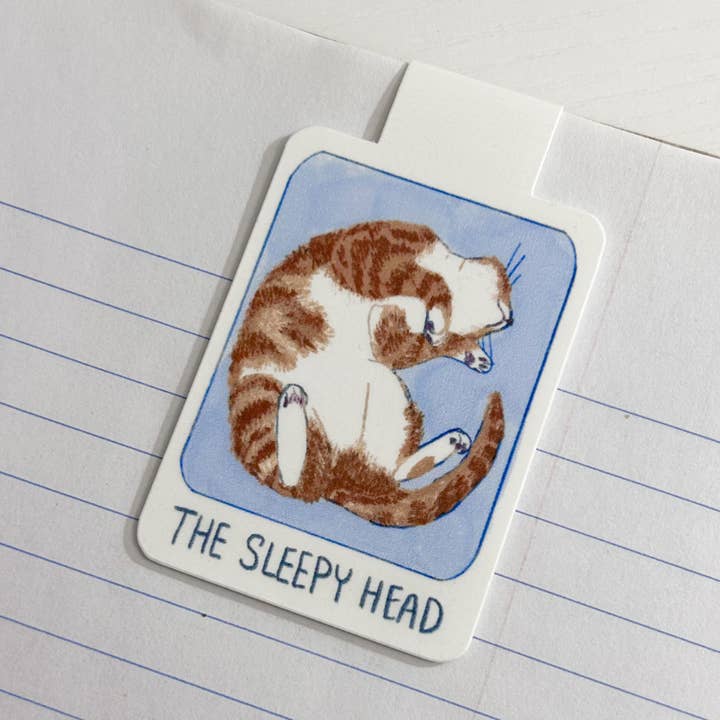 Carta de Tarot Gato Adormecido - Marcador Magnético de Bruxa - Para Bibliófilos por atacado de Happyish Brand