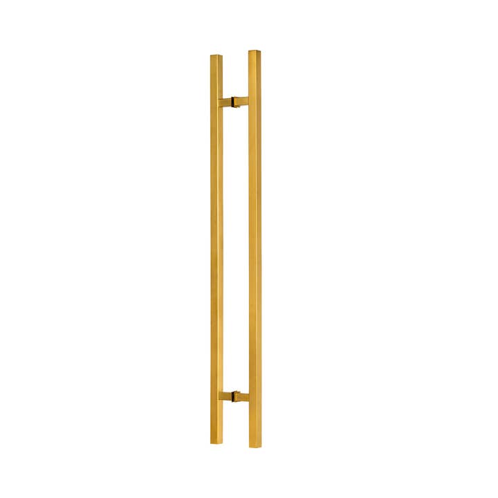 Maniglia per Porta Quadrata Tipo 'H' - 24" Oro PVD per la vendita all'ingrosso da parte di PRIMA DECORATIVE HARDWARE INC