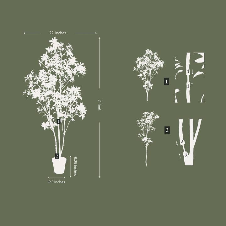 CG Hunter - Wholesale Artificial Plant - 7' Artificial Laurel Tree7