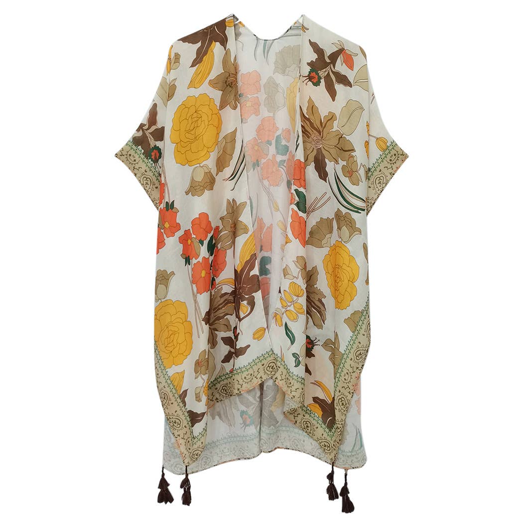 Fashion City - Wholesale Kimono - Women's - Oriental Floral Printed Kimono3