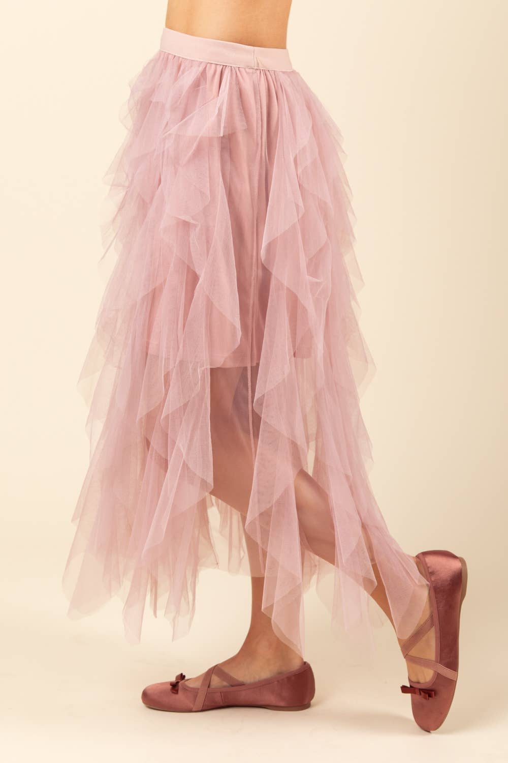 VERY J - Wholesale Rok - Dames - VERY J Barbie gelaagde tule midi-rok met waterval en elastische taille8