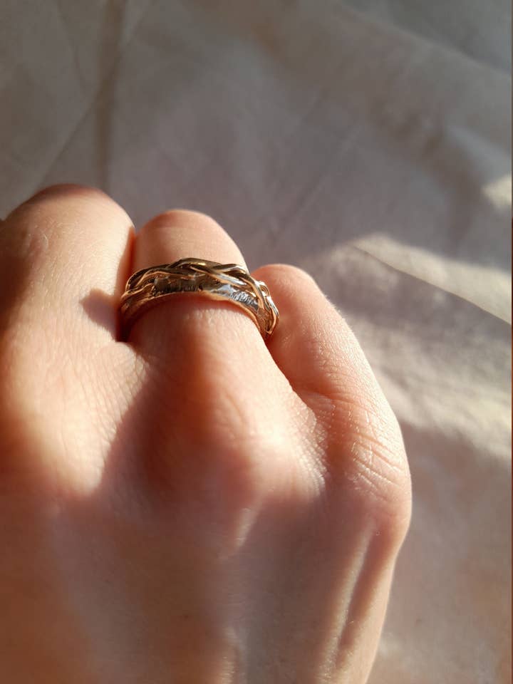 Anillo de domo trenzado para venta al por mayor de Ladyfine Collective