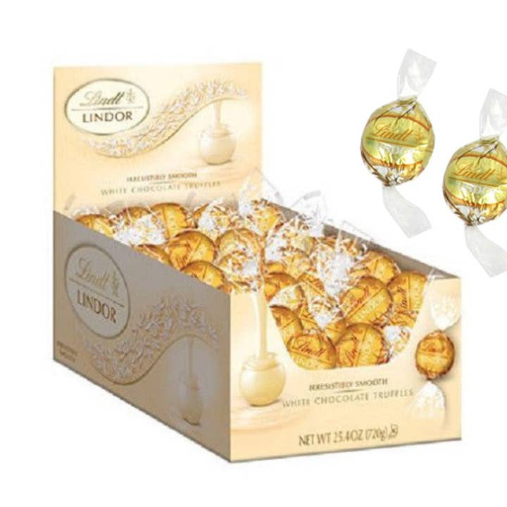 Lindor White Chocolate Truffles 25.4oz - 60ct for wholesale by I Got Your Candy