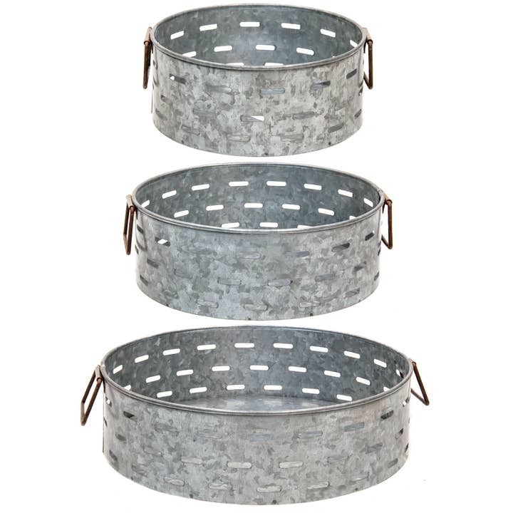 Col House Designs - Wholesale Decorative Tray - 3/Set, Metal Trays