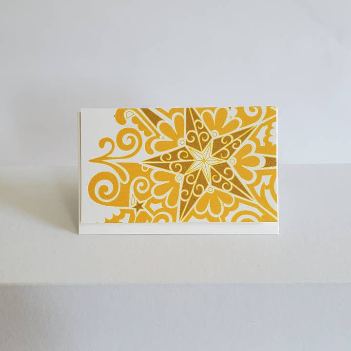 Star Holiday Greeting Card Gift Enclosure Gift Tag for wholesale by Little Green