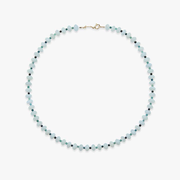 Ocean eyes necklace gold filled for wholesale by Koi Atelier