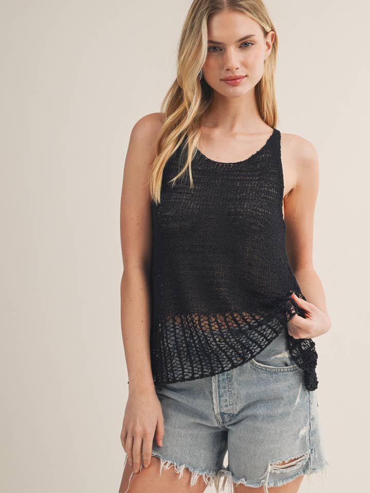 SLEEVELESS CROCHET TOP for wholesale by Mustard Seed