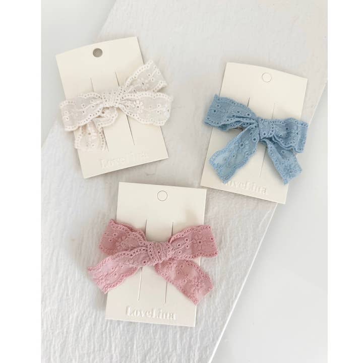 Classic Lace Bow Knot Hair Clip for wholesale by LoveLina