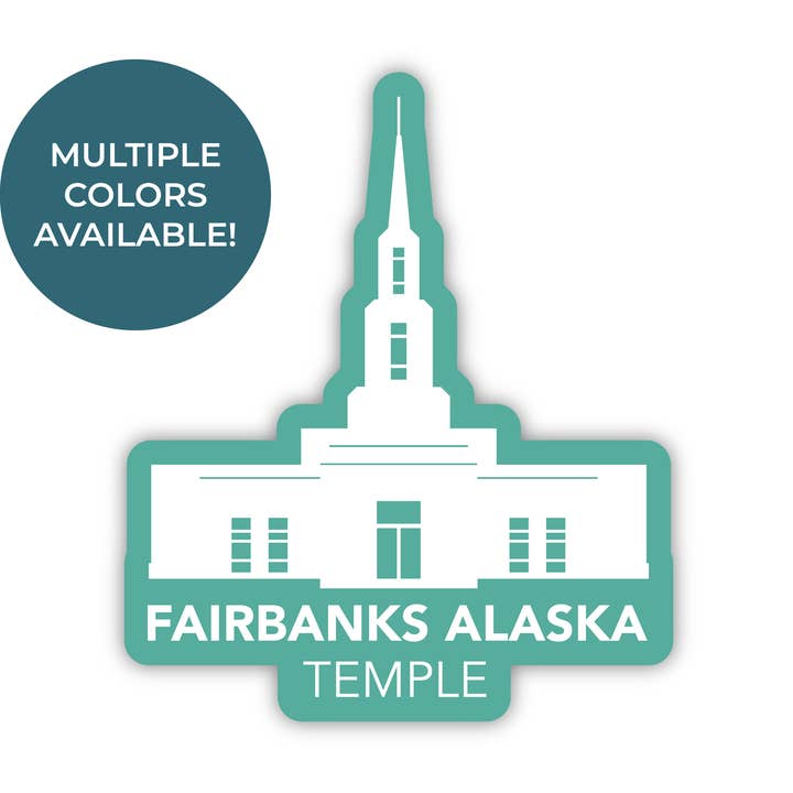 Autocolante do Templo de Fairbanks, Alasca por atacado de JasmineTreeDesign