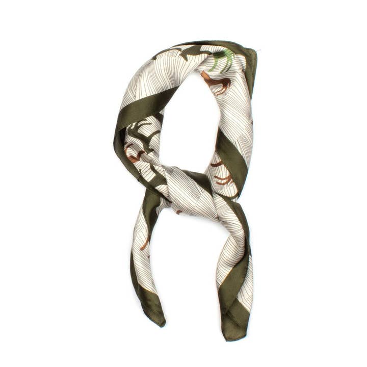 Sciarpa Hotton 70x70cm Verde per la vendita all'ingrosso da parte di 7East