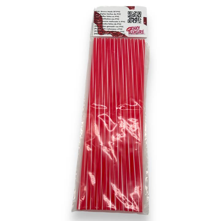 Kinky Pleasure - Wholesale Drinking straw - Kinky Pleasure - PK007 - Straws PVC Red - 230x6mm - 10-Pack4