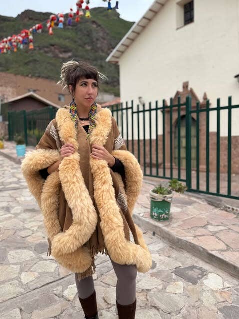 Poncho de Pele de Alpaca por atacado de Omni Collection