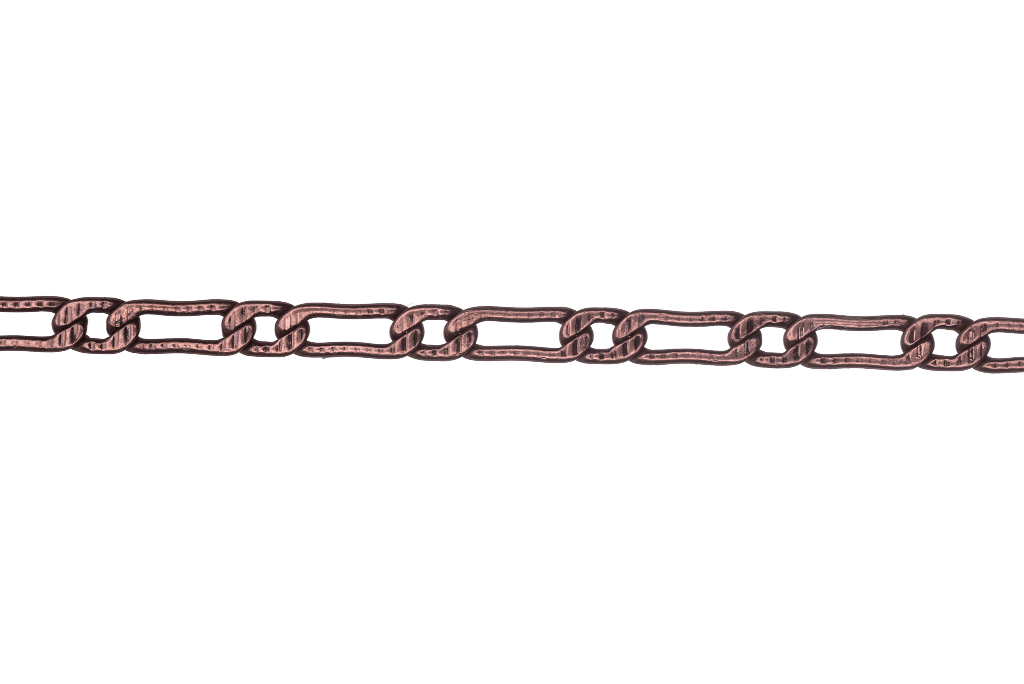 Continental Beads - Wholesale Craft Supplies - 3.2mm Medium Textured Curb Chain - Made of plated brass - Sold by the foot - CH-9434