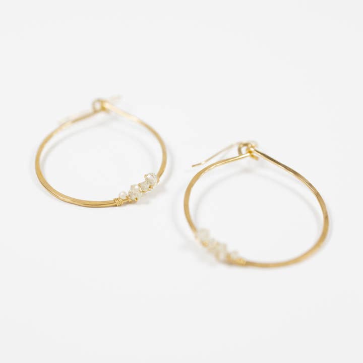 Mira Kauai - Wholesale Hangende/ronde oorbellen - Grote cirkel met veel stenen oorbellen2