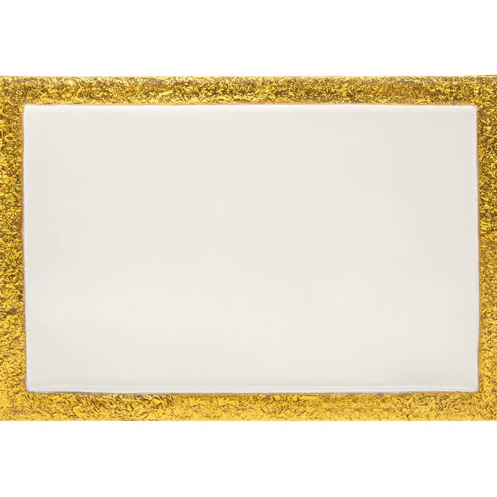 Bandeja dorada y blanca de 9 x 6 pulgadas para venta al por mayor de Godinger