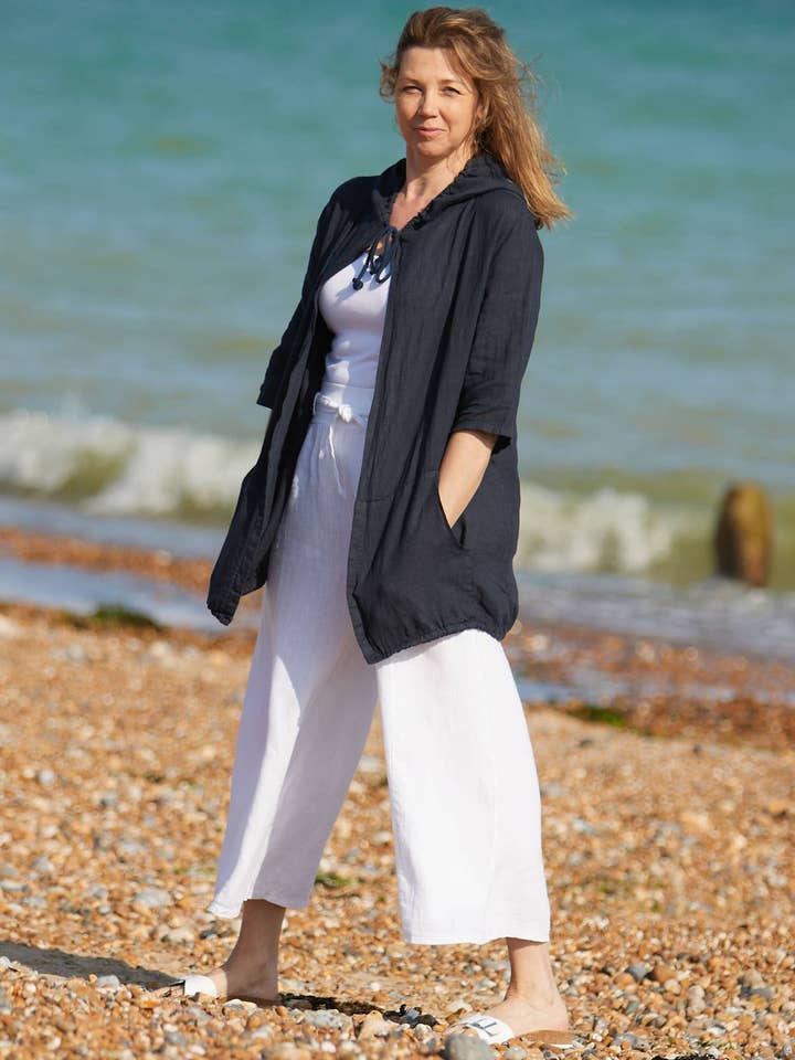 Cadenza Italy Ltd – Engroshandel Jakke - Dame – Casual hættejakke i hør6