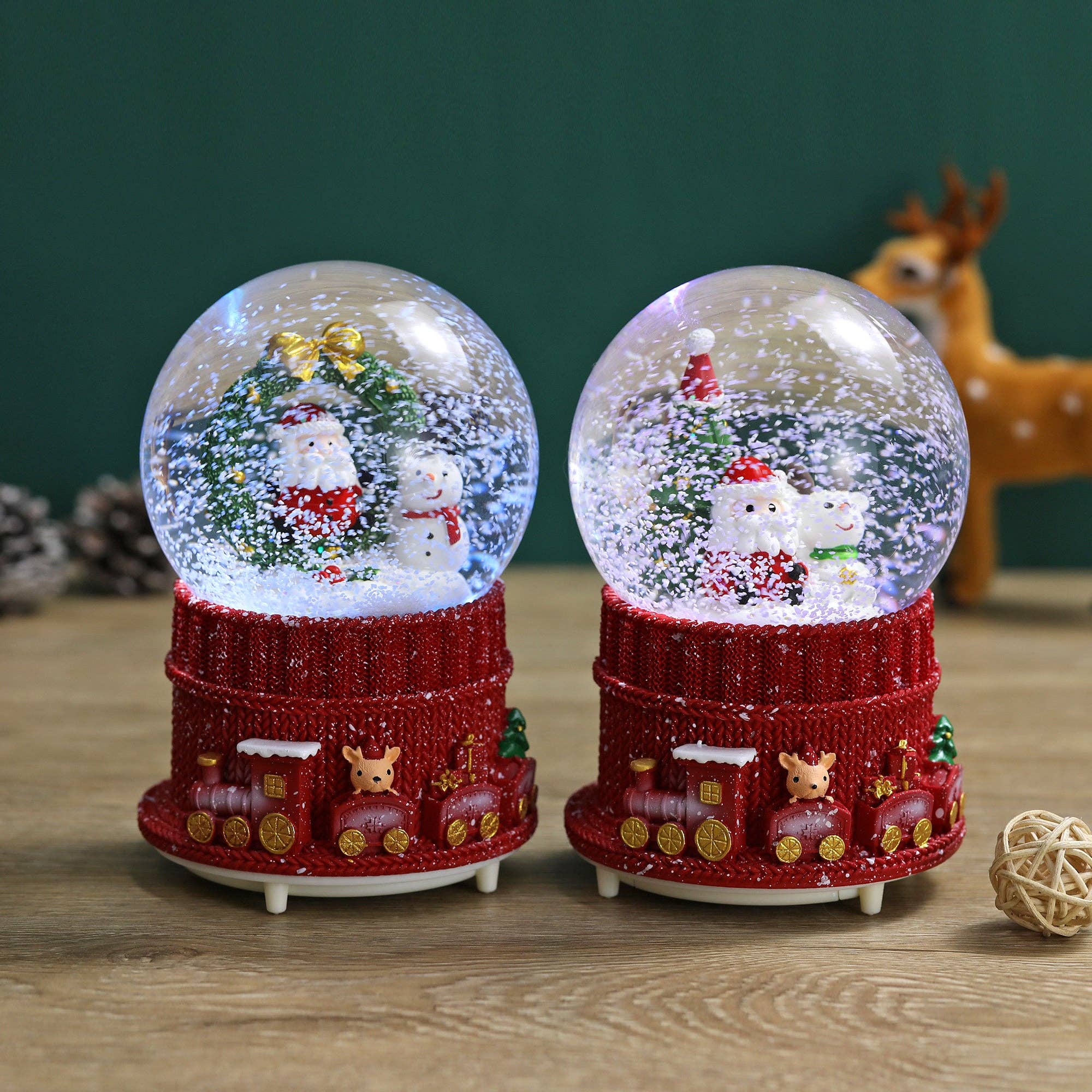 SINT - Wholesale Snow Globe - SINT Christmas Musical Glittering Water Snow Globe | Set of 215