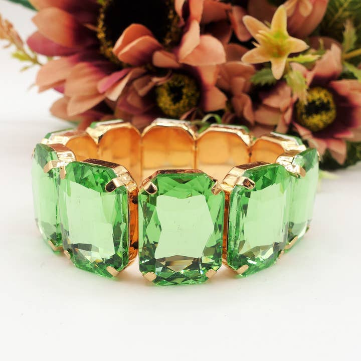 Daemon srls - Wholesale Bangle Bracelet - MARGOT LUXE - Bracciale elasticizzato con pietre sfaccettate -luce colection9