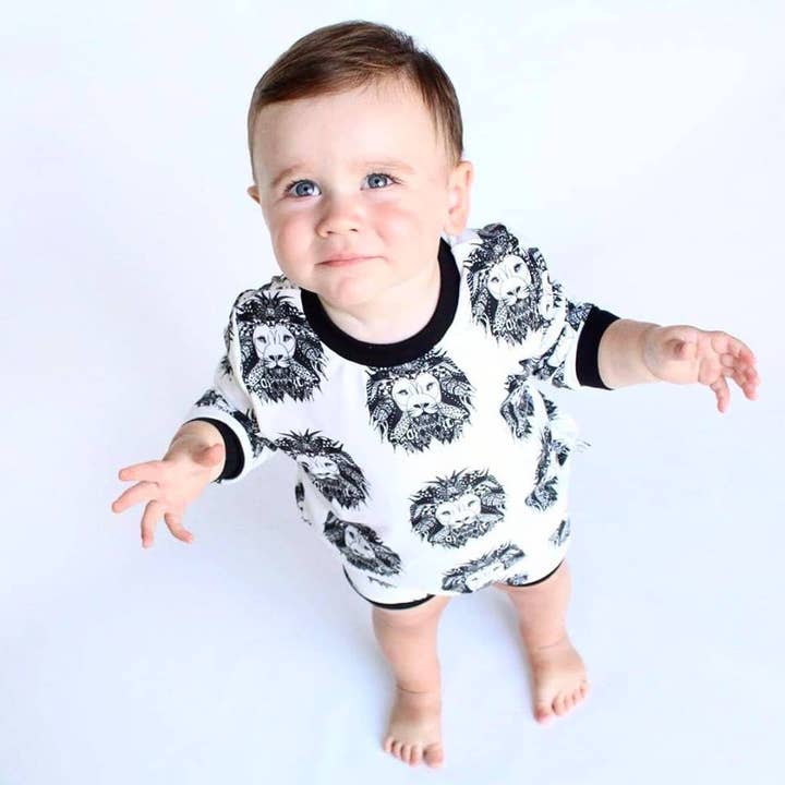 Organic Aztec Lion Long sleeve Child & Baby Top for wholesale by Lottie & Lysh