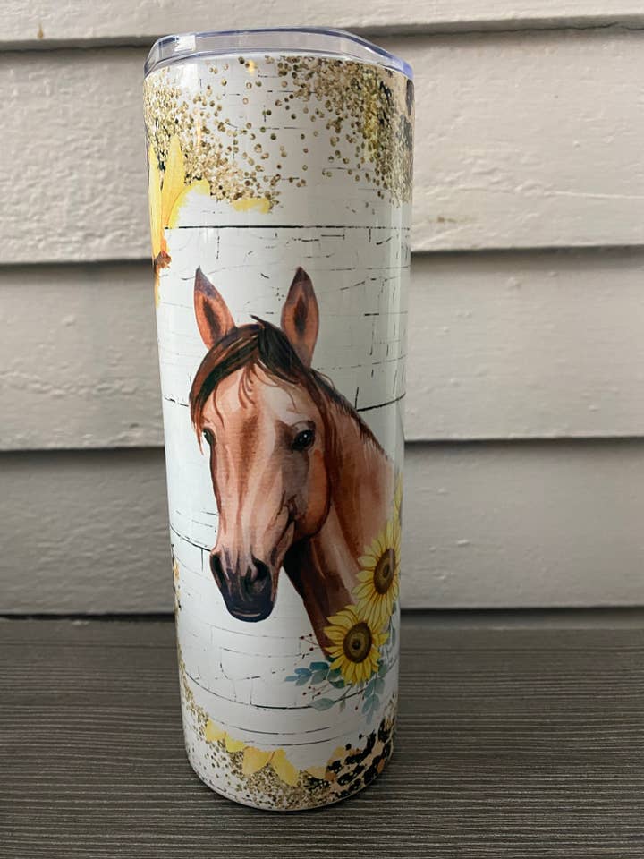 Horse and sunflowers for wholesale by Southern up North