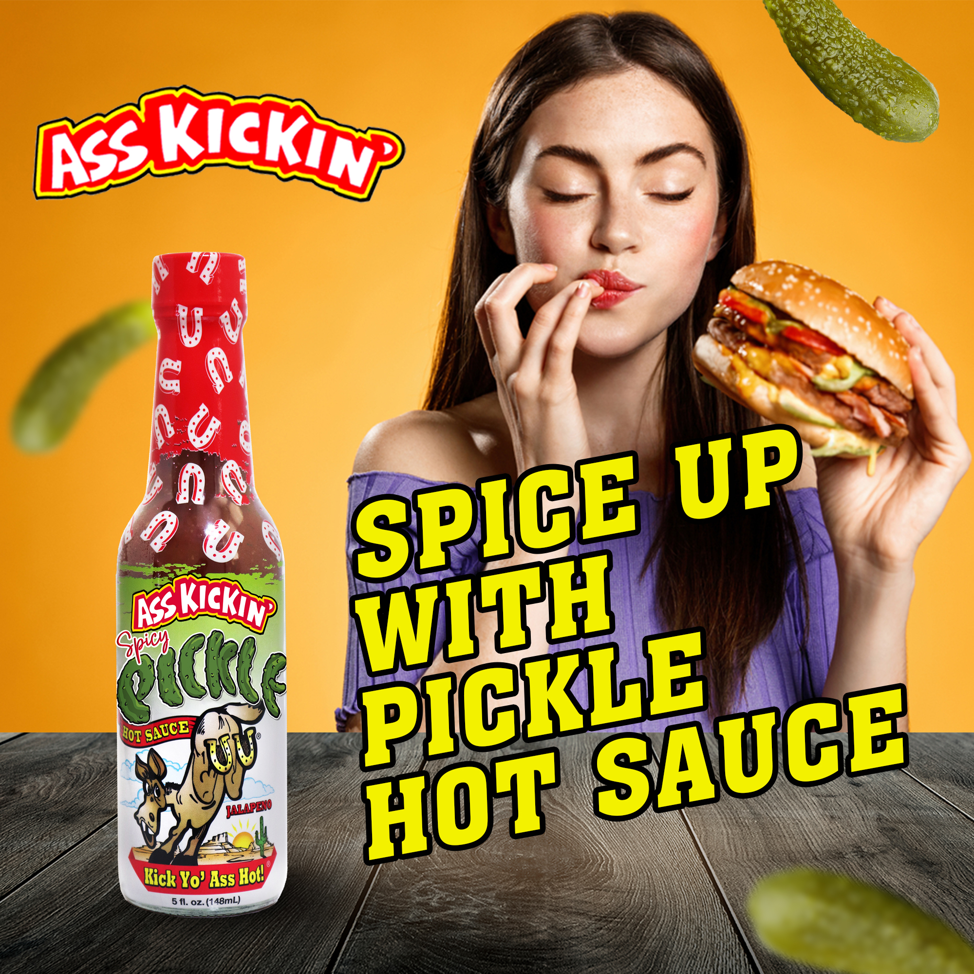 Southwest Specialty Food - Wholesale Hot Sauce - Ass Kickin' Spicy Pickle Jalapeno Hot Sauce1