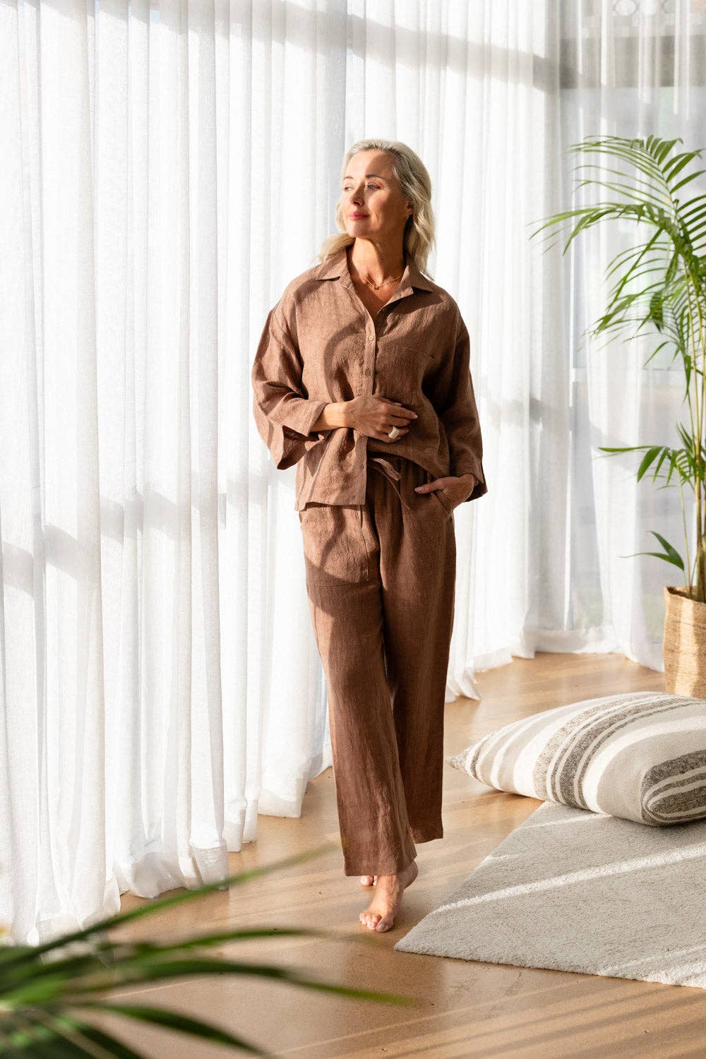 Fundamental Linen Shirt - Clay for wholesale on Faire7